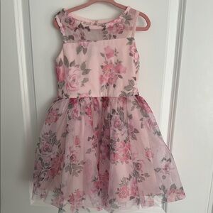 Floral Pink Kids Dress